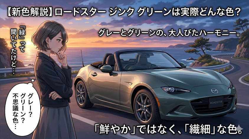 【新色解説】ロードスター ジンク グリーンは実際どんな色？