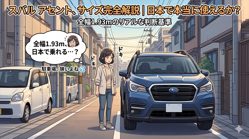 スバル アセント サイズ完全解説｜全幅1.93mは日本で使えるか