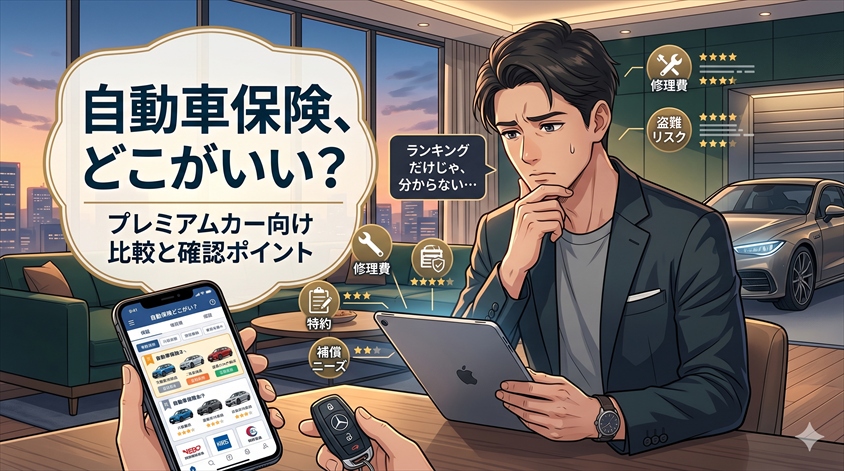 自動車保険どこがいい？プレミアムカー向け比較と確認ポイント