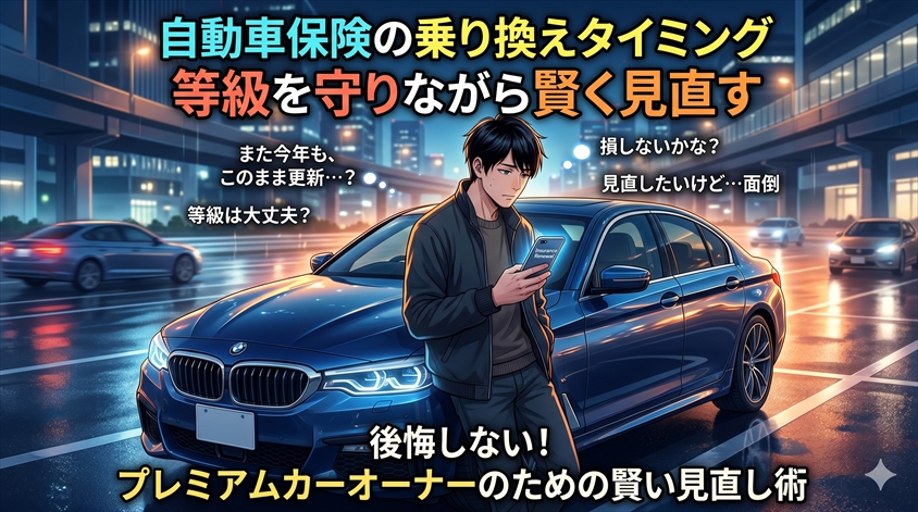 自動車保険の乗り換えタイミング｜等級を守りながら賢く見直す