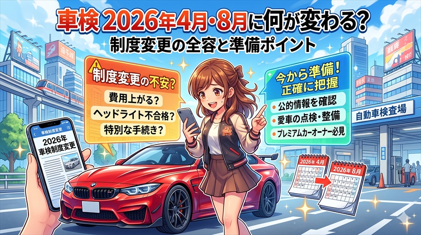 車検 2026年4月・8月に何が変わる？制度変更の全容と準備ポイント