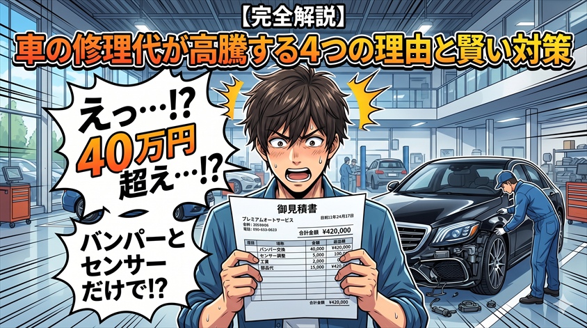 【完全解説】車の修理代が高騰する4つの理由と賢い対策