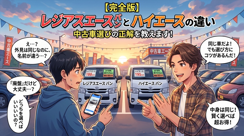 【完全版】レジアスエース バンとハイエースの違い・中古の選び方