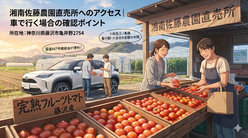 湘南佐藤農園直売所の場所とアクセス|車で行く場合の確認ポイント