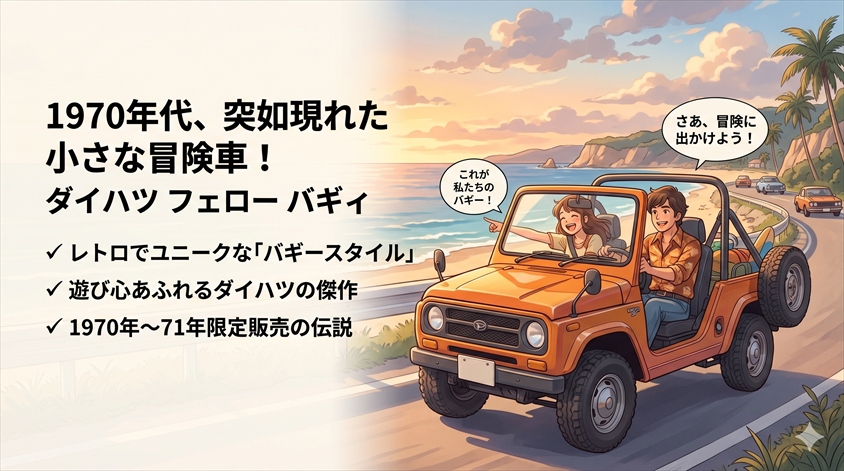 ダイハツ フェロー バギィとは?──1970年代に生まれた小さな異端車