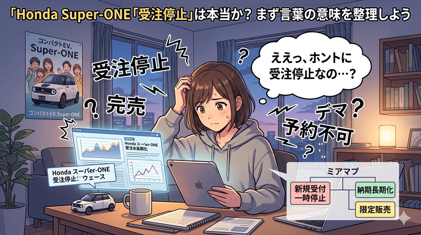 「Honda Super-ONE 受注停止」は本当か?まず言葉の意味を整理しよう