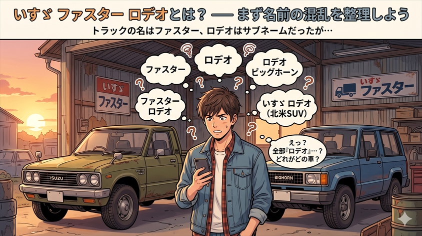 いすゞ ファスター ロデオとは?——まず名前の混乱を整理しよう