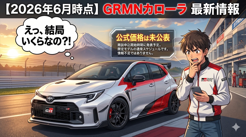GRMNカローラの価格は公式に公表されていない【2026年6月時点】