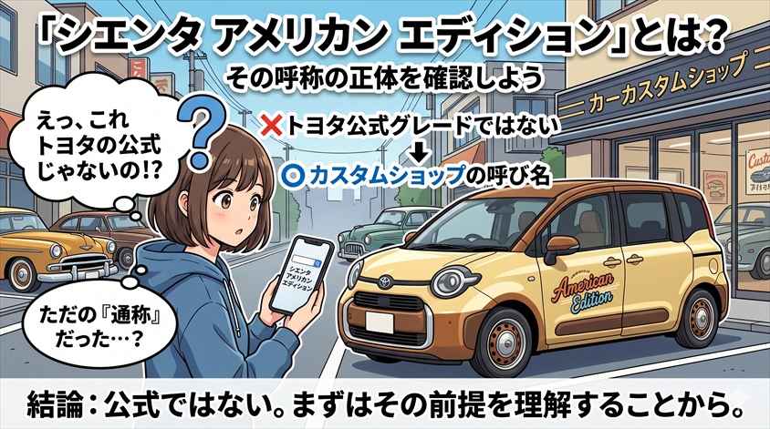 「シエンタ アメリカン エディション」とは?まず呼称の正体を確認しよ