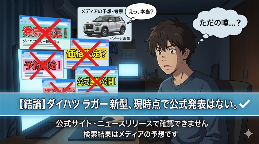 【結論】ダイハツ ラガー 新型、現時点で公式発表はない