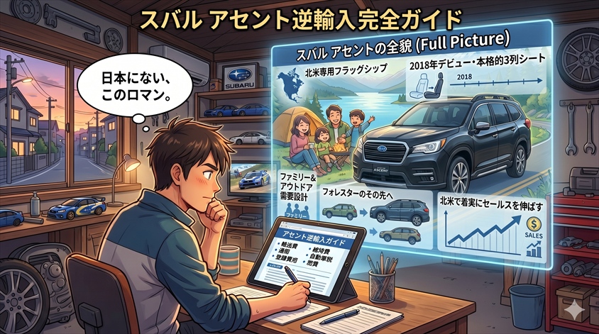 スバル アセントとは?日本にない北米専売3列SUVの全貌