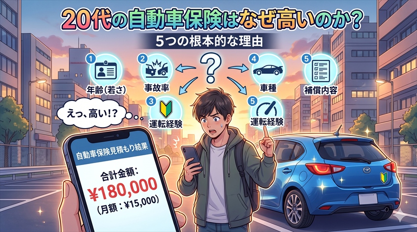 20代の自動車保険はなぜ高いのか?5つの根本的な理由