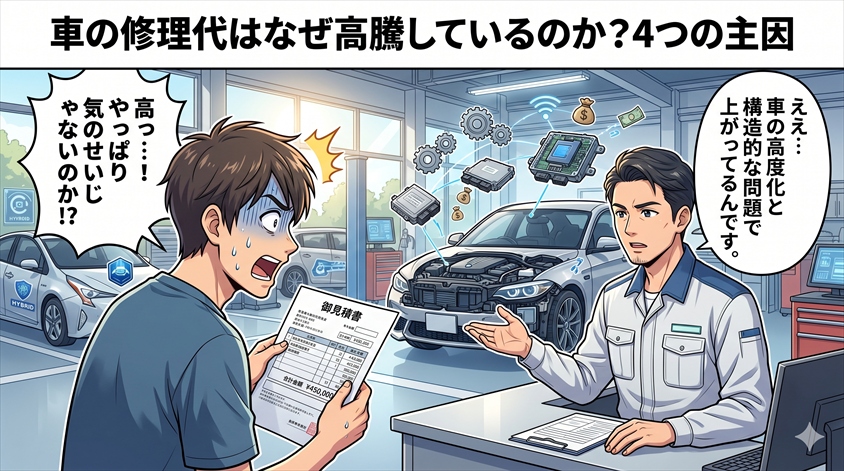 車の修理代はなぜ高騰しているのか？4つの主因