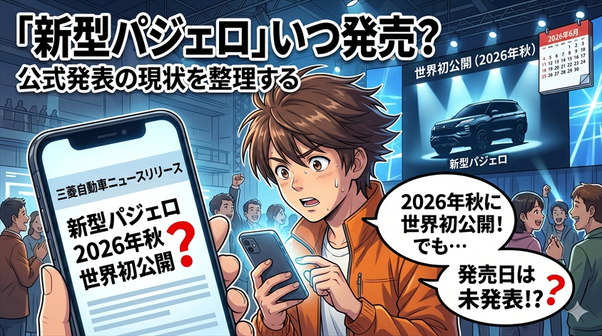 新型パジェロの発売日は?公式発表の現状を整理する