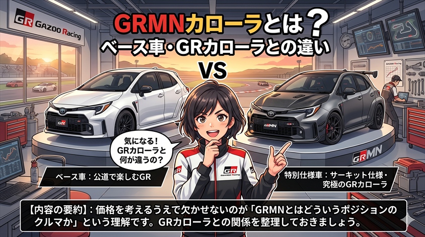GRMNカローラとは?ベース車・GRカローラとの違い