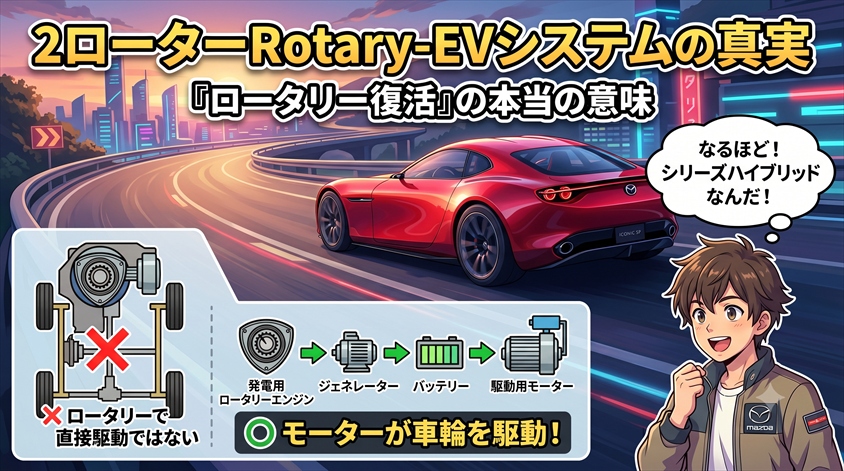 2ローターRotary-EVシステムとは何か?ロータリー復活の本当の意味