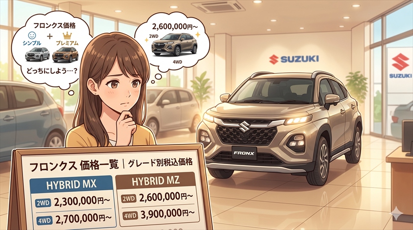 スズキ フロンクスの価格一覧|グレード別税込価格