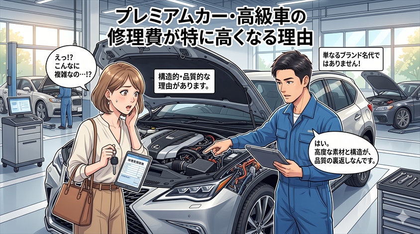 プレミアムカー・高級車の修理費が特に高くなる理由