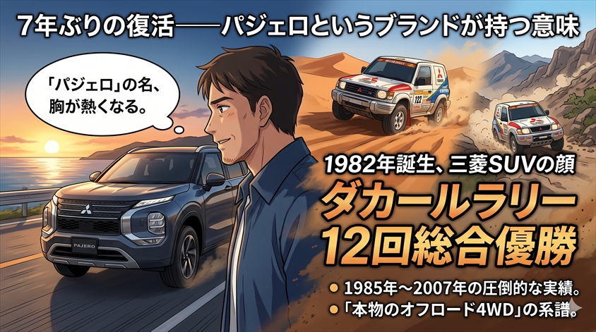 7年ぶりの復活——パジェロというブランドが持つ意味