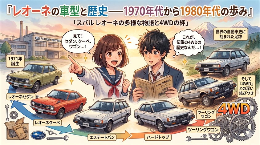 レオーネの車型と歴史――1970年代から1980年代の歩み