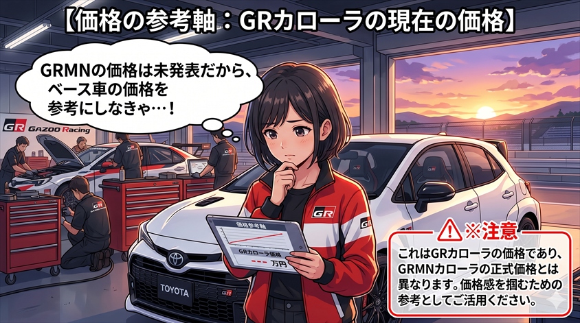 価格の参考軸:GRカローラの現在の価格