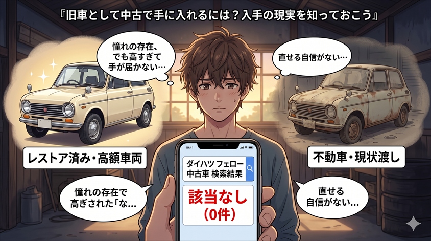 旧車として中古で手に入れるには?入手の現実を知っておこう