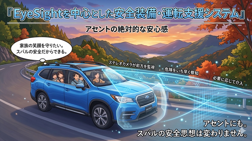 EyeSightを中心とした安全装備・運転支援システム