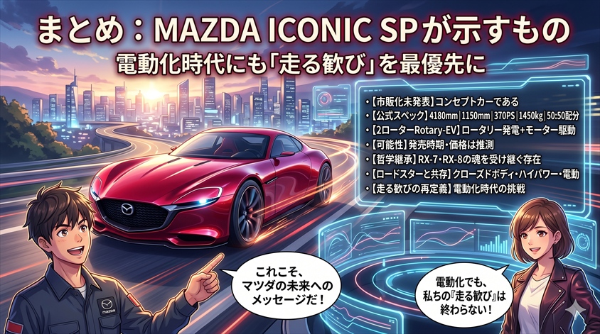 まとめ:MAZDA ICONIC SP が示すもの