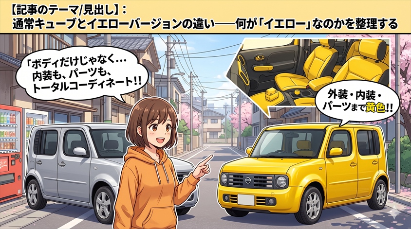 通常キューブとイエローバージョンの違い——何が「イエロー」なのかを整理する