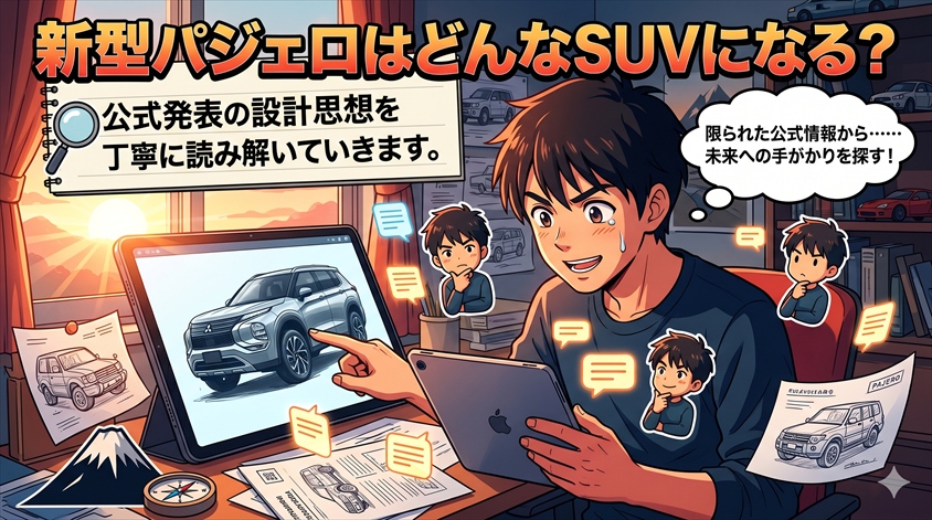 新型パジェロはどんなSUVになる?公式情報から読み解く