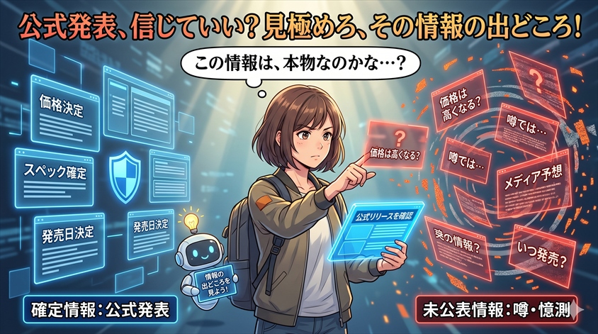 公式発表で分かっていること・まだ分かっていないこと