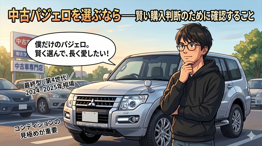 中古パジェロを選ぶなら——賢い購入判断のために確認すること