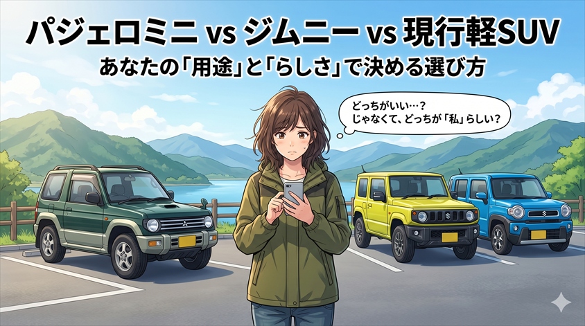 パジェロミニとジムニー・現行軽SUVの違いと選び方