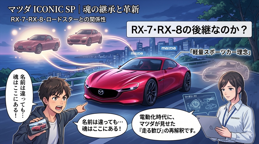 RX-7・RX-8・ロードスターとの関係性はどう考えるか