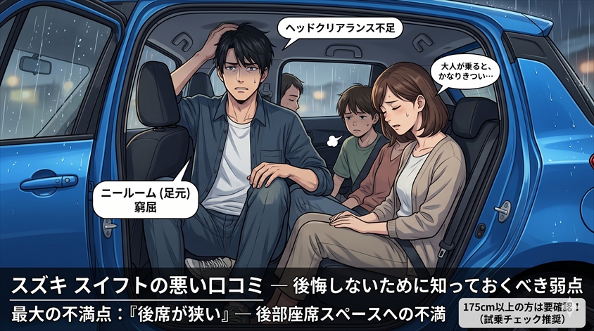 スズキ スイフトの悪い口コミ ─ 後悔しないために知っておくべき弱点