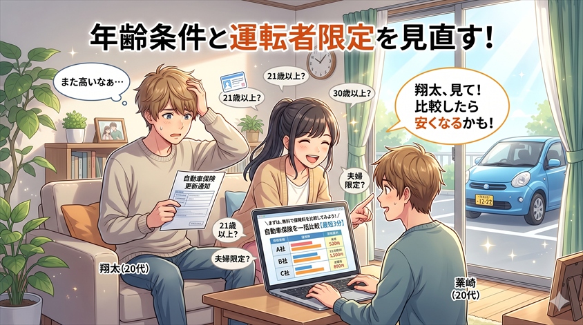 年齢条件と運転者限定を見直す