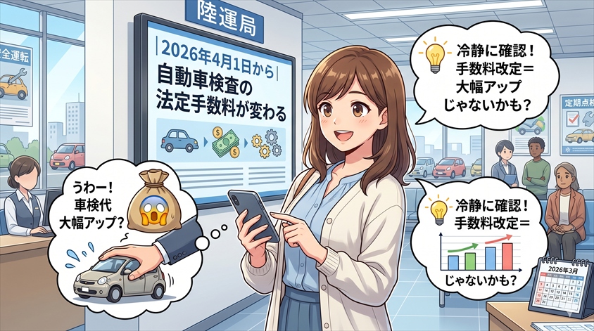 2026年4月1日から|自動車検査の法定手数料が変わる