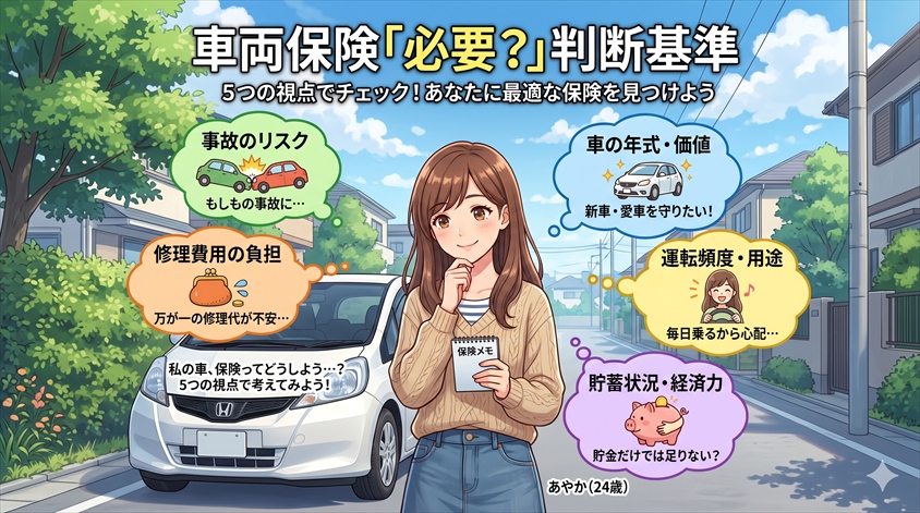 車両保険が「必要な人」の判断基準