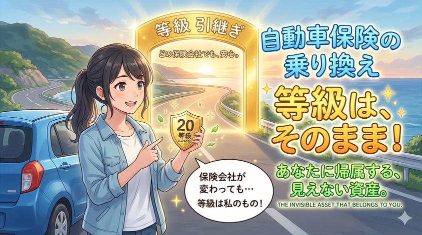保険会社を乗り換えても等級は引き継げる【基本ルール】