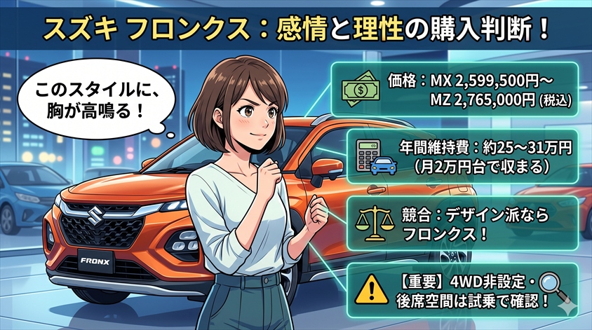 まとめ|スズキ フロンクスの価格と購入判断ポイント