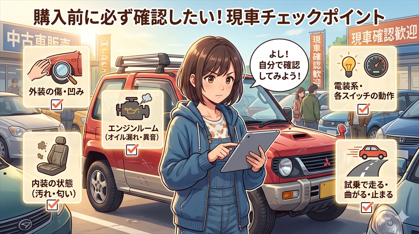 購入前に必ず確認したい現車チェックポイント