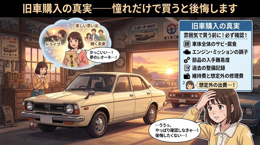 旧車購入前に必ず確認すべきポイント