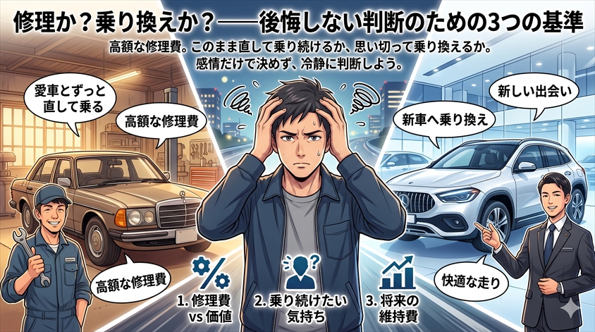 修理か？乗り換えか？——後悔しない判断のための3つの基準