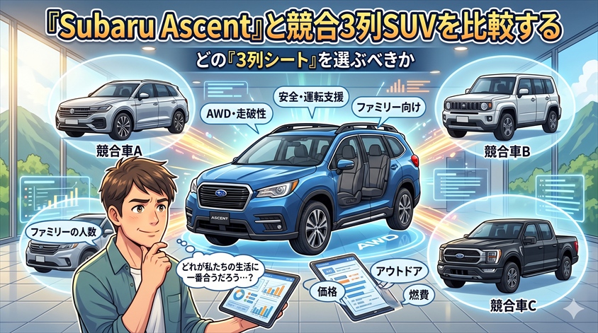 Subaru Ascentと競合3列SUVを比較する