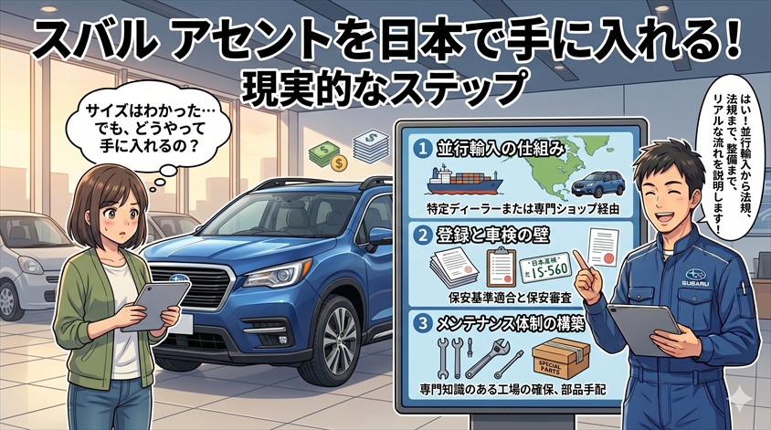 スバル アセントの日本での入手方法と注意点