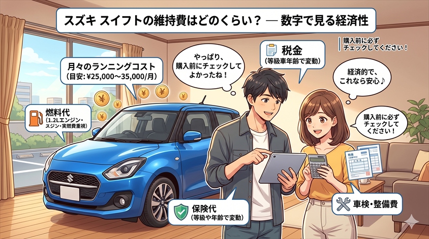 スズキ スイフトの維持費はどのくらい? ─ 数字で見る経済性