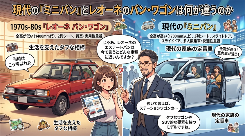 現代の「ミニバン」とレオーネのバン・ワゴンは何が違うのか