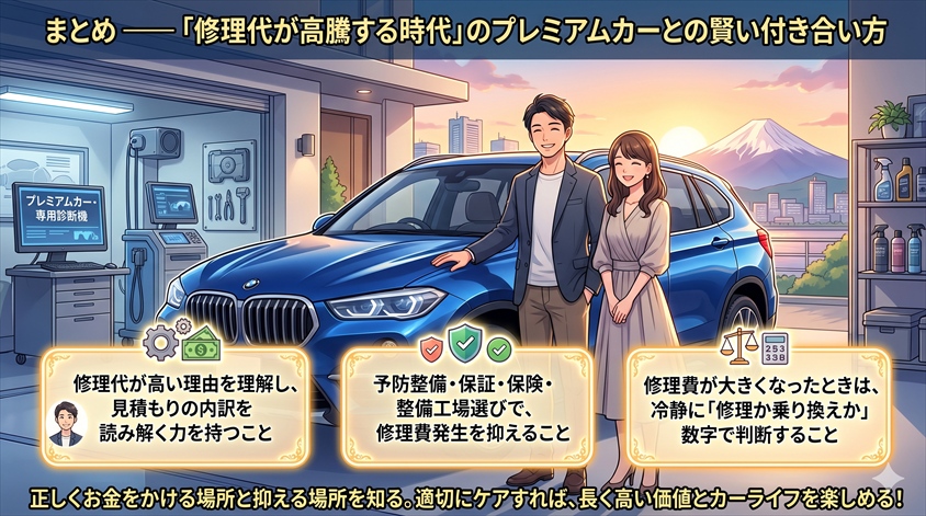 まとめ——「修理代が高騰する時代」のプレミアムカーとの賢い付き合い方
