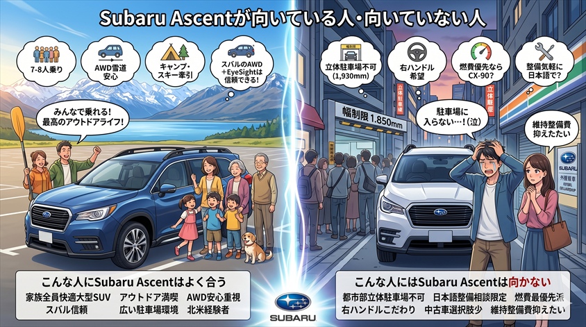 Subaru Ascentが向いている人・向いていない人