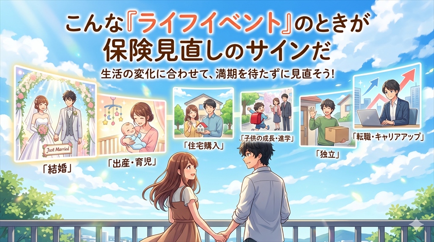 こんな「ライフイベント」のときが保険見直しのサインだ